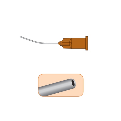 [181276] Cannula Vie Lacrimali Curva 26 Ga x 1⅛” 10 pz
