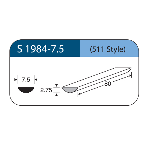 [S1984-7.5] Spugna sclerale in silicone STYLE 511 5 pz