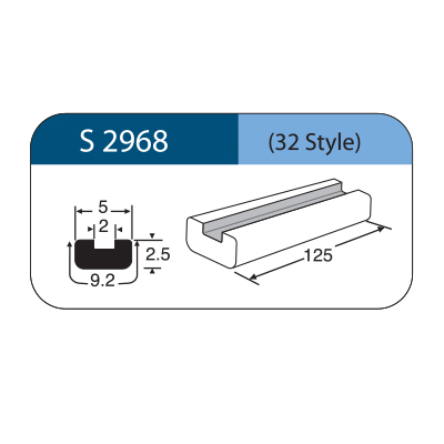 [S2968] Striscia in silicone scanalata STYLE 32
