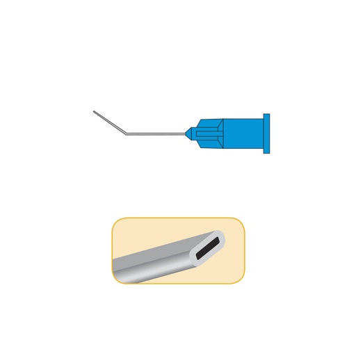 Cannula Idrodissezione punta piatta 8mm 10pz