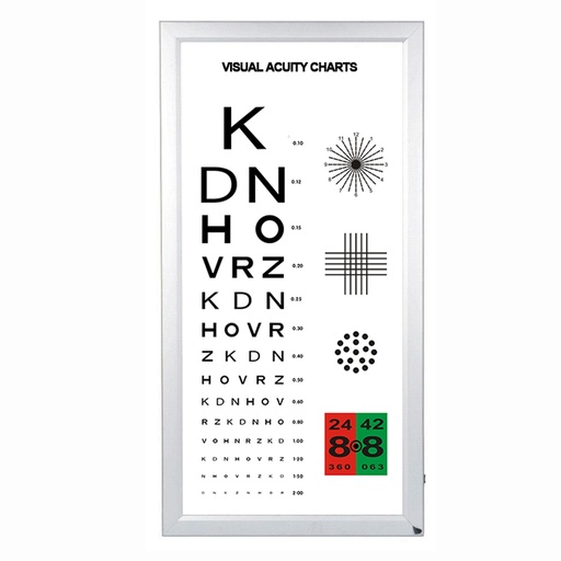 Ottotipo luminoso Multitest 5m