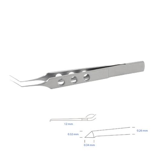Pinza Capsuloressi angolata retta 10pz